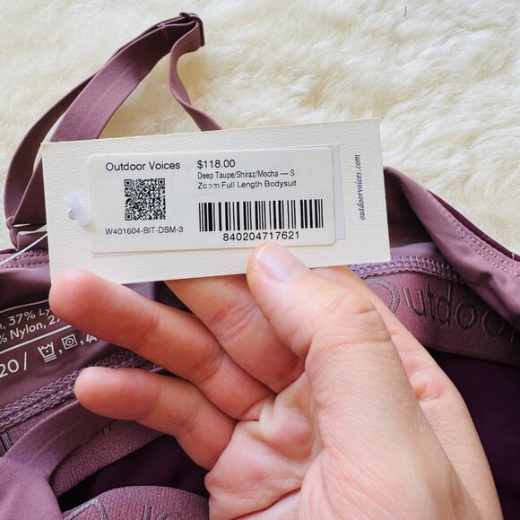 Outdoor Voices SuperForm™ Full Length Bodysuit Deep Taupe/Shiraz/Mocha - Picture 9 of 12